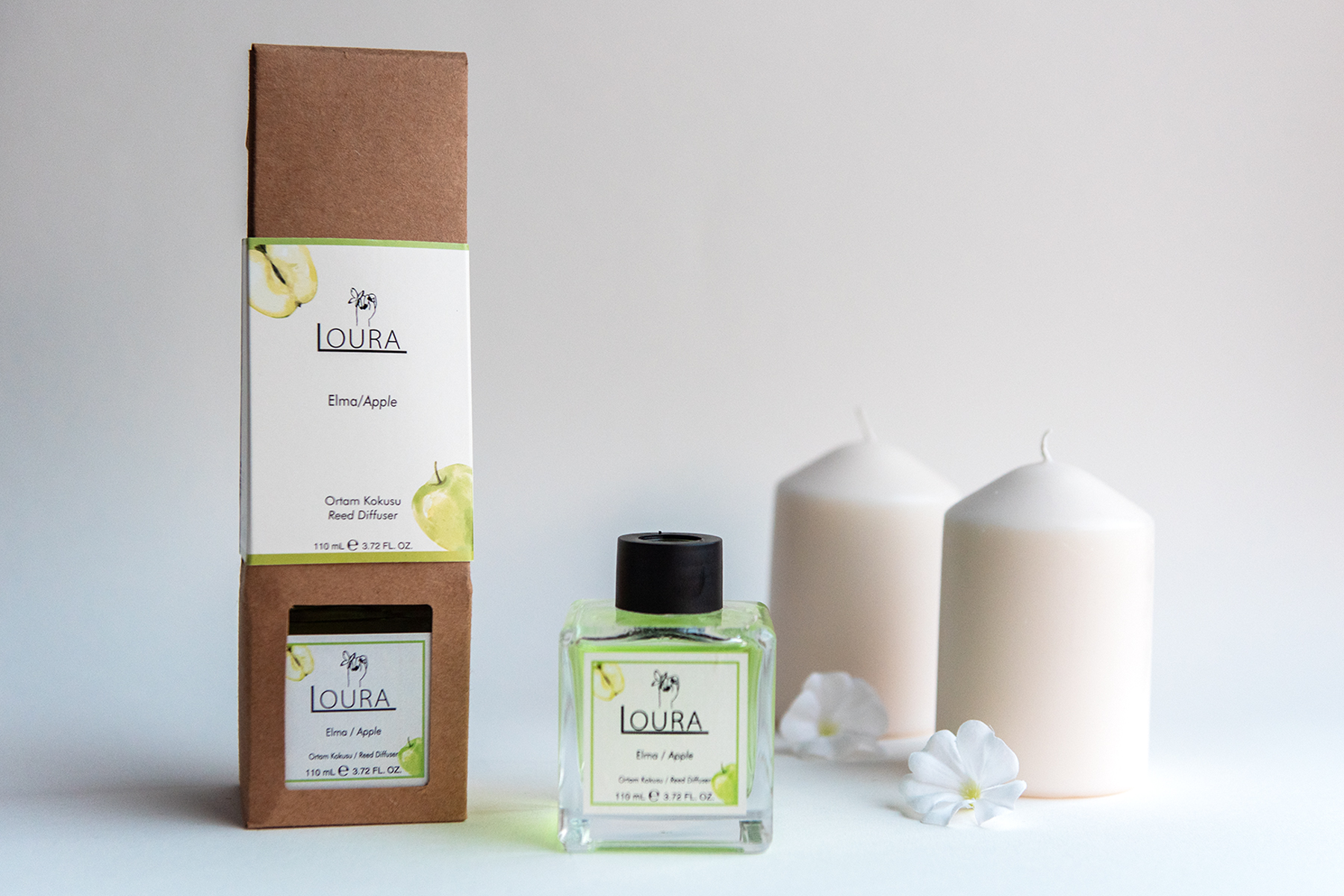 LOURA ELMA ETKİLİ ÇUBUKLU BAMBU ORTAM KOKUSU 110 ML