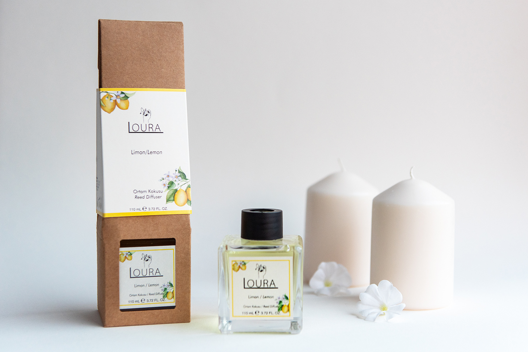 LOURA LİMON ETKİLİ ÇUBUKLU BAMBU ORTAM KOKUSU 110 ML